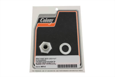 8874-2 - Seat Post Rod Lock Nut and Lock Washer by Colony
