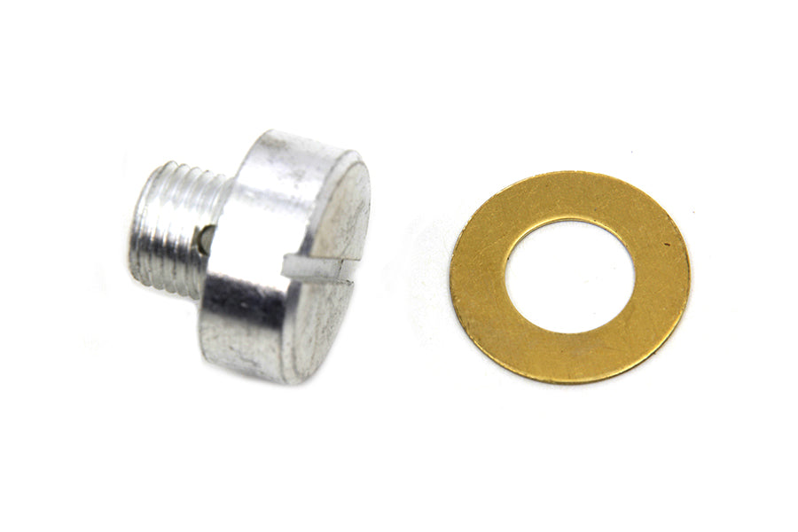 9608-2T - Oil Pump Relief Valve Plug Cadmium by V-Twin