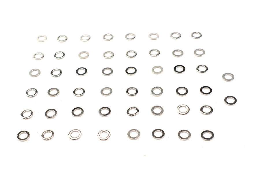 9633-50T - Chrome Flat Washer 1/4  Inner Diameter by V-Twin