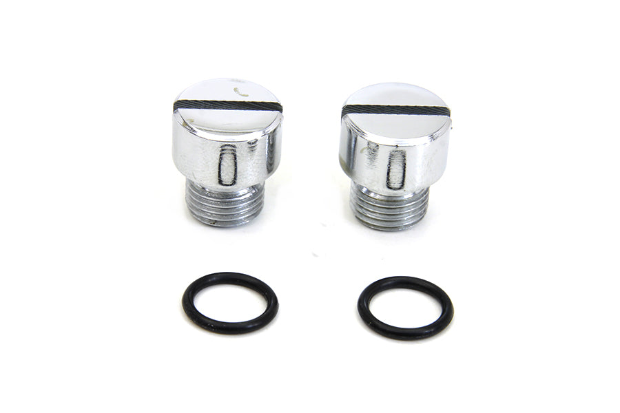 9634-4T - Oil Pump Check and Relief Valve Plug Chrome by V-Twin