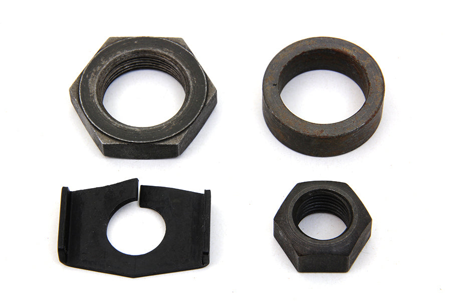 9688-4T - Rear Axle Nut and Lock Kit Parkerized by V-Twin
