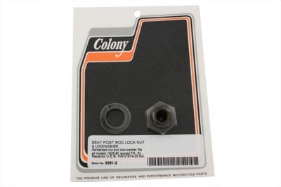 9691-2 - Seat Post Rod Lock Nut and Lock Washer by Colony