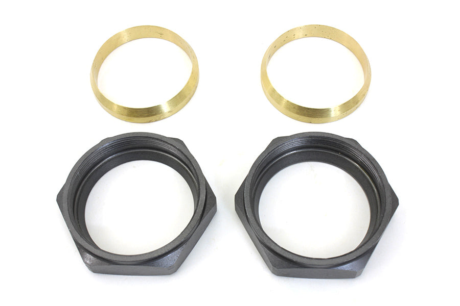 9702-2T - Parkerized Intake Manifold Nut and Seal Kit by V-Twin