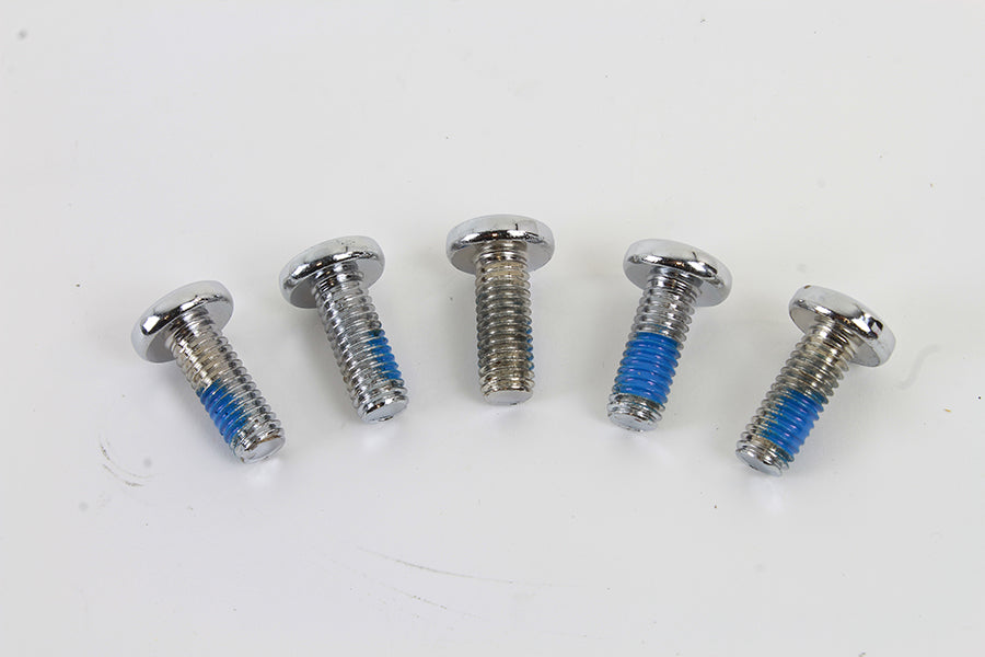 9818-5T - Chrome Rear Brake Disc Bolts by V-Twin