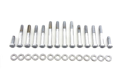 9831-28T - Rocker Box Screw Kit Chrome by V-Twin