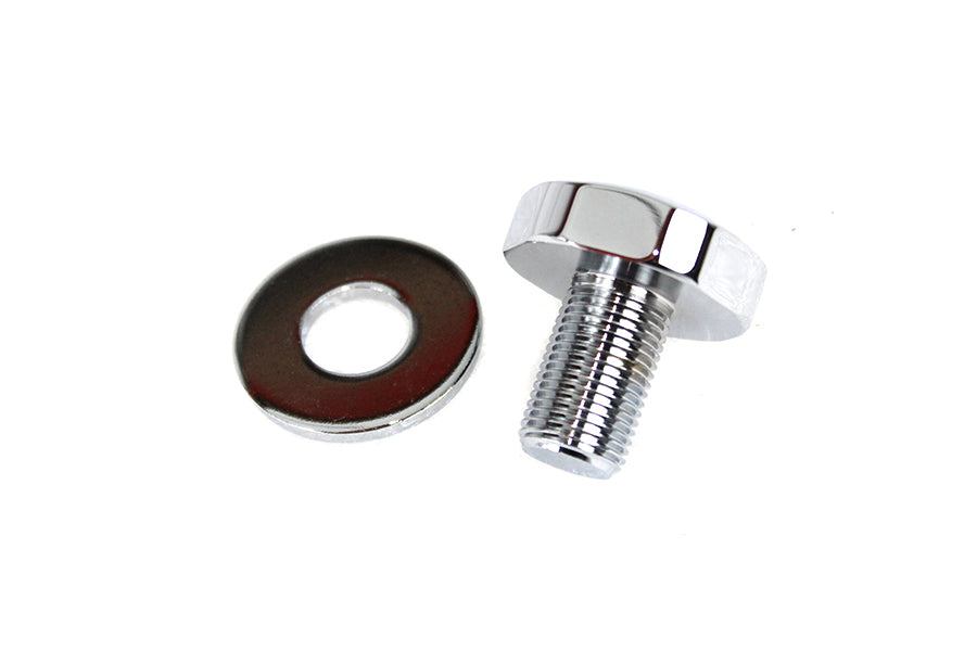 9978-2T - Chrome Domed Fork Triple Tree Stem Nut by V-Twin