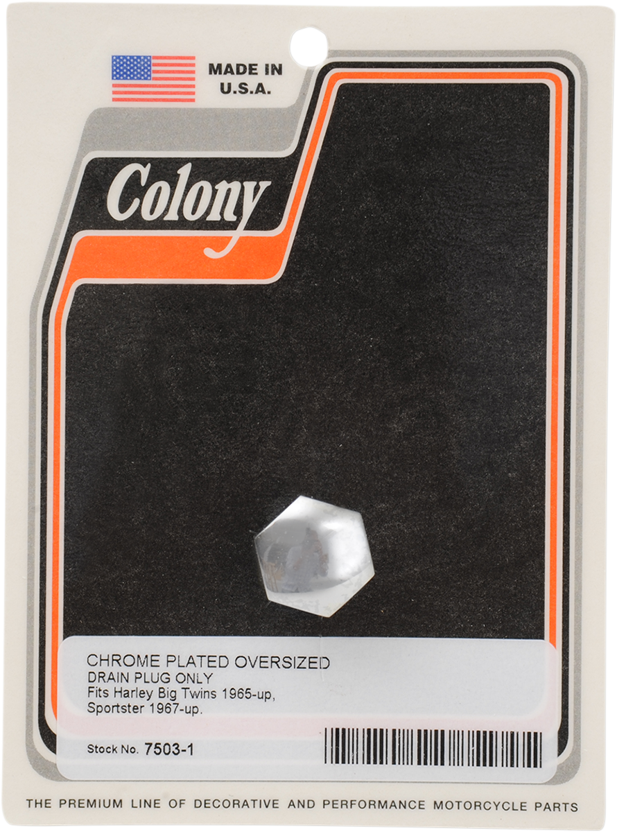 DS-190919 - DS-190919 - COLONY Drain Plug - Oversize - Chrome 7503-1