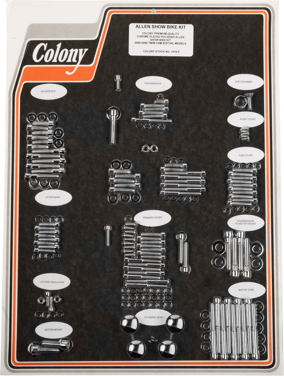 DS189743 - COLONY Motor Kit - Polished - '00-'06 Softail 1018-P