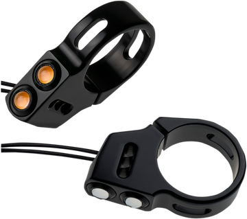 2020-1301 - JOKER MACHINE Rat Eye LED Turn Signals - 41 mm - Black 05-200-2B