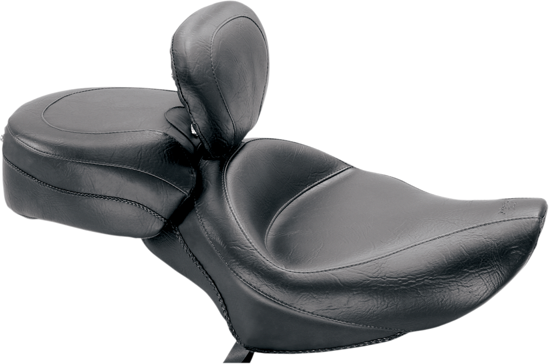 0804-0307 - MUSTANG Wide Solo Seat - With Backrest - Vintage - Black - Smooth - XL '04-'21 79427