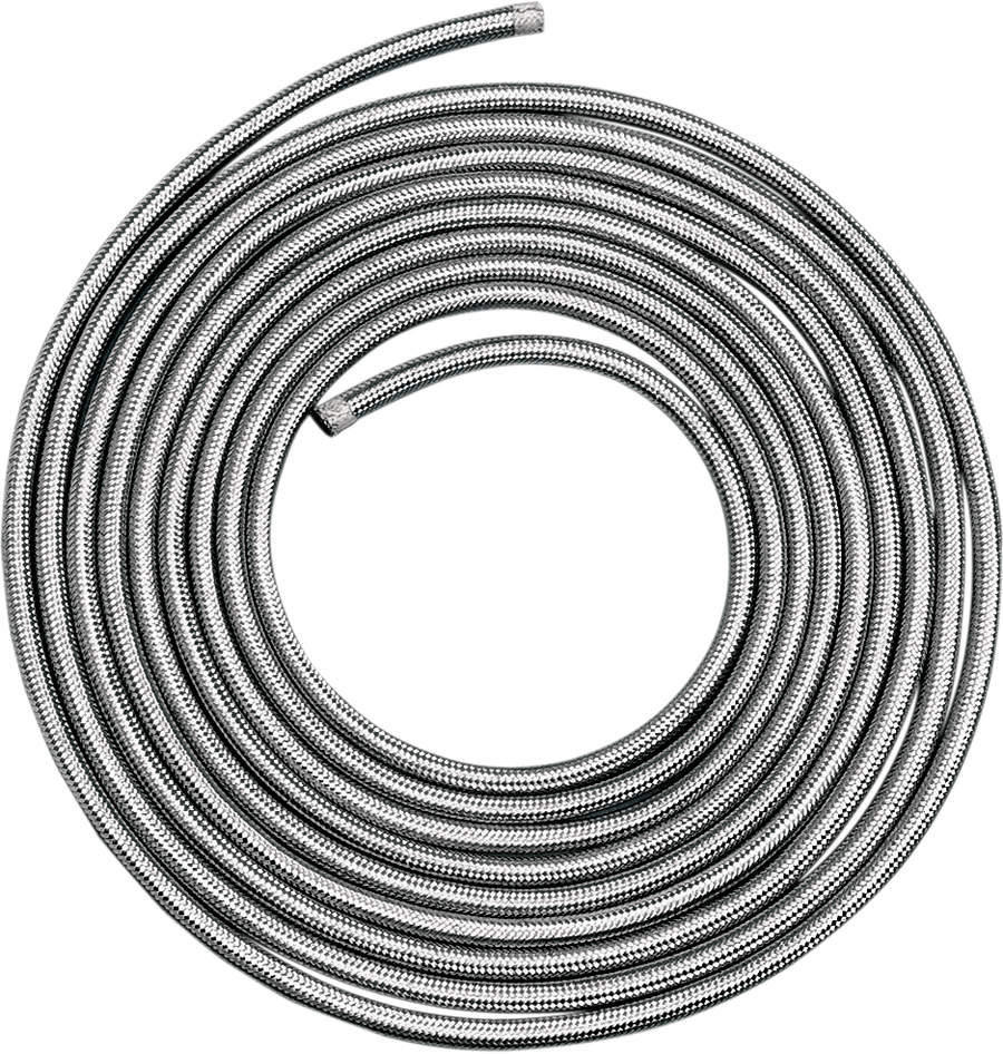 DS-096613 - DRAG SPECIALTIES Braided Oil/Fuel Line - Stainless Steel - 5/16" - 25' 096613-BX-LB6