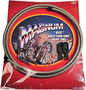 1741-3199 - MAGNUM Brake Line Kit - Single Disc - 7/16"-Straight - 6' - Stainless Steel 396700A