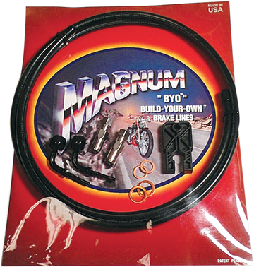 1741-3206 - MAGNUM Brake Line Kit - Dual Disc - 3/8"-35? - 7' - Black Stainless Steel 490535A