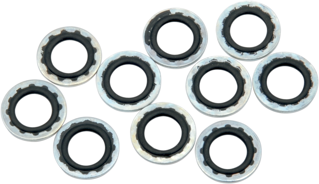 DS-097014 - DRAG SPECIALTIES Banjo Washers - 3/8"/10mm 348014HC-3