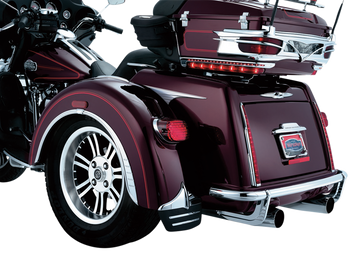 1420-0068 - KURYAKYN Rear Mud Flaps - Chrome/Black 7220