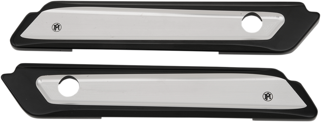 3501-0983 - PERFORMANCE MACHINE (PM) Saddlebag Latch - Black- Chrome - Contrast Cut 0200-2008-BM