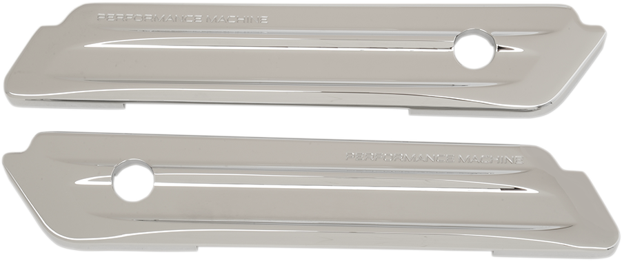 3501-0985 - PERFORMANCE MACHINE (PM) Saddlebag Hinge Covers - Chrome 0200-2009-CH