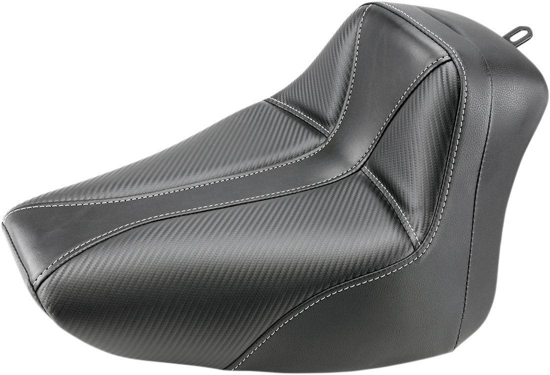 0802-1304 - SADDLEMEN Seat - Dominator Solo - Stitched - Black w/ Gray Stitching 800-01-0042