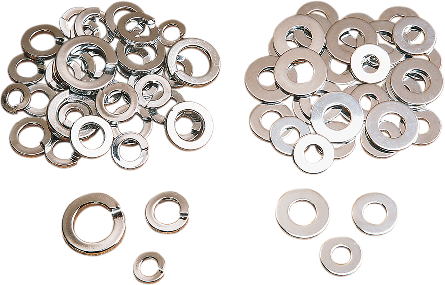 DS-190500 - DRAG SPECIALTIES Washers - Lock - Chrome - Kit MPBDR1