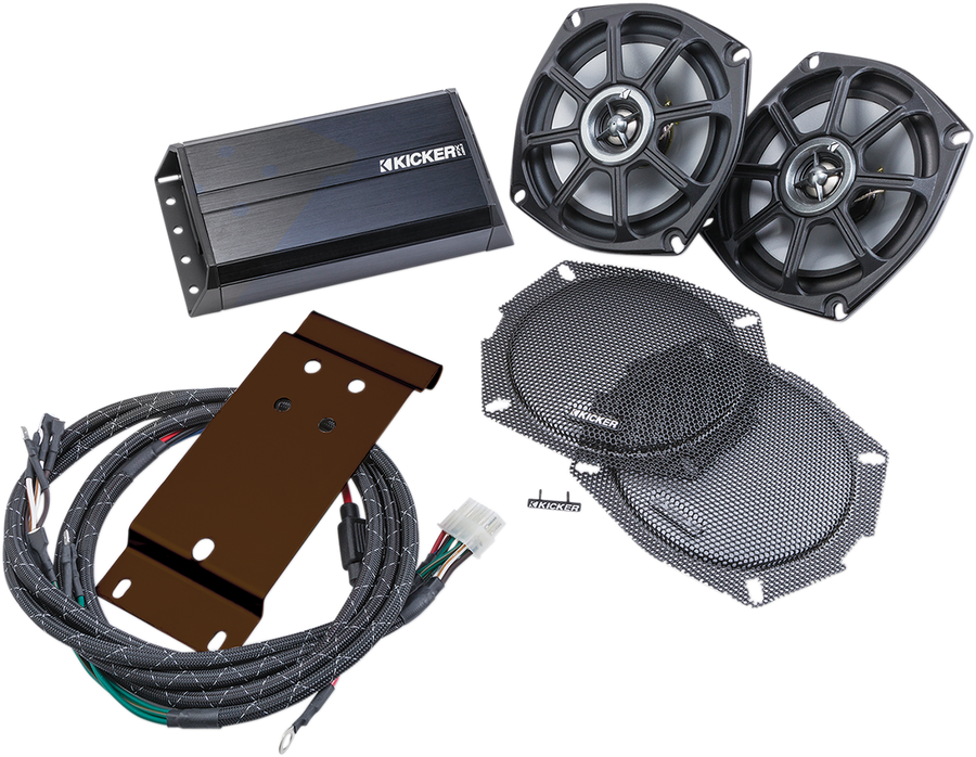 4405-0607 - KICKER Speaker Kit - 5-1/4" - 2CH Amp - '98-'13 FLTR 46HDT96