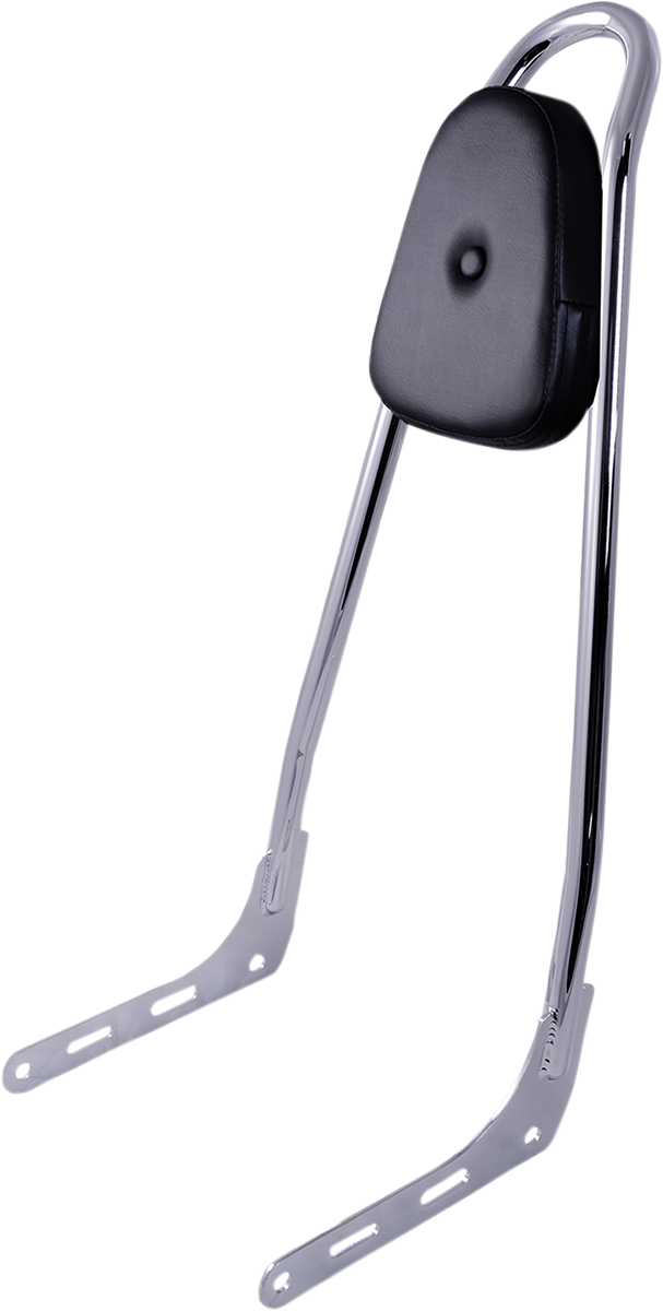 1501-0669 - MOTHERWELL One-Piece Sissy Bar - Chrome - With Pad 156T18-CH-WP