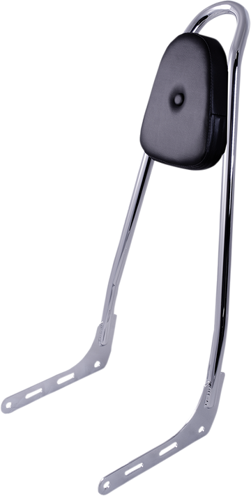 1501-0669 - MOTHERWELL One-Piece Sissy Bar - Chrome - With Pad 156T18-CH-WP