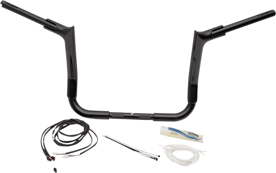 0601-5282 - FAT BAGGERS INC. Handlebar Kit - Pointed Top - 12" - Black 809212-B