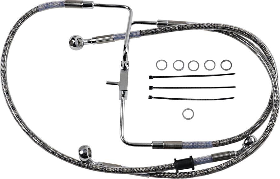 1741-5848 - DRAG SPECIALTIES Brake Line - +6" - Stainless Steel - XL 618566-6