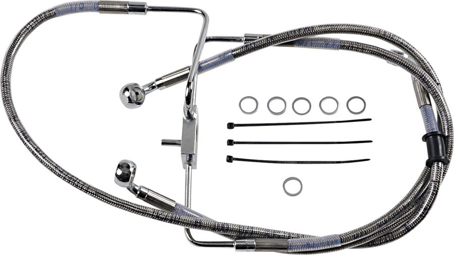 1741-5850 - DRAG SPECIALTIES Brake Line - +10" - Stainless Steel - XL 618566-10