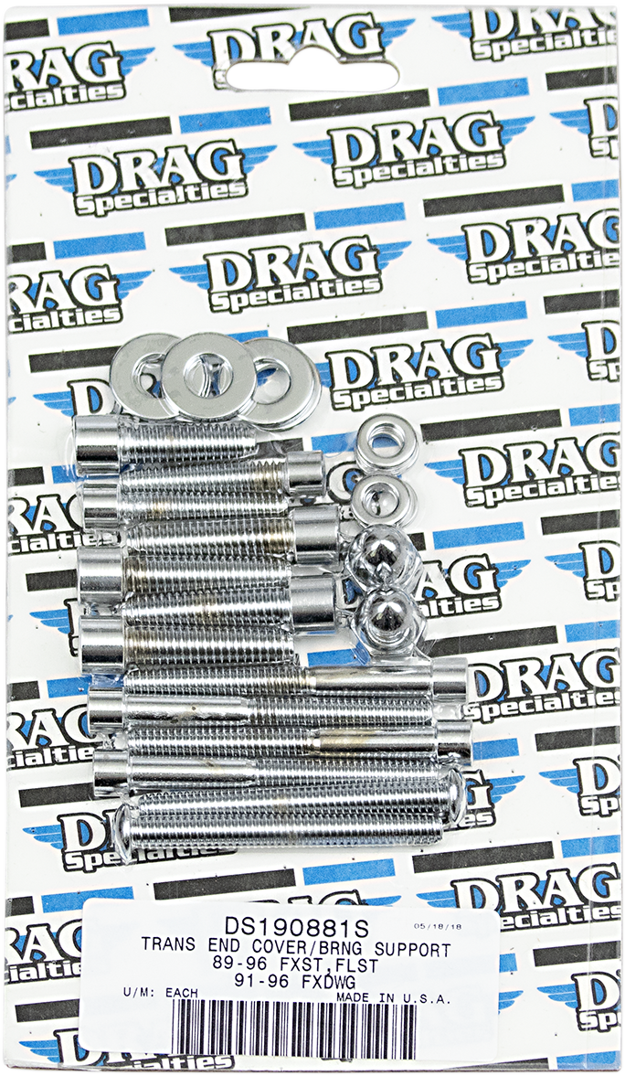 DS-190881S - DRAG SPECIALTIES Smooth Transmission End Bolt Set - Softail MK268S