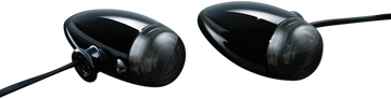 2020-1043 - KURYAKYN Mini LED Bullet Lights - Amber/Smoke Lens - Black 2504