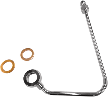 1742-0457 - MAGNUM ABS Upper Brake Line Adapter - Chrome AS37000