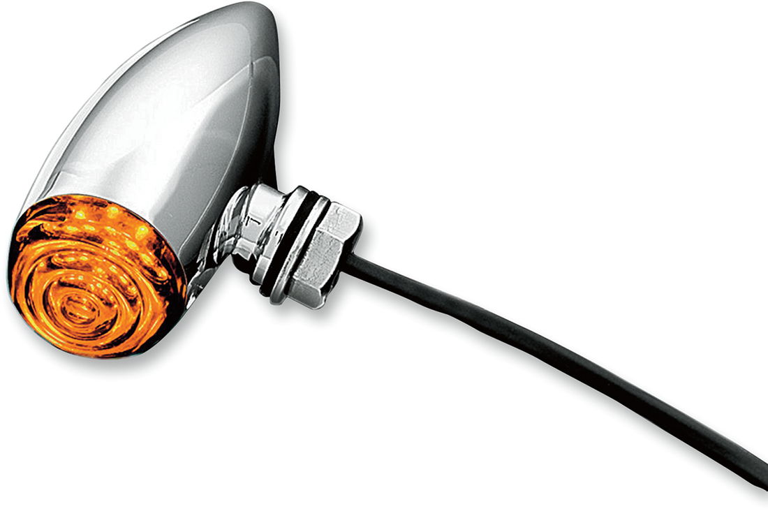 2040-0859 - KURYAKYN Mini LED Bullet Lights - Amber/Smoke Lens - Chrome 2500