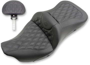 0801-1044 - SADDLEMEN Extended Reach Road Sofa Seat - Lattice Stitched - Backrest - Heated 808-07B-184BRHC