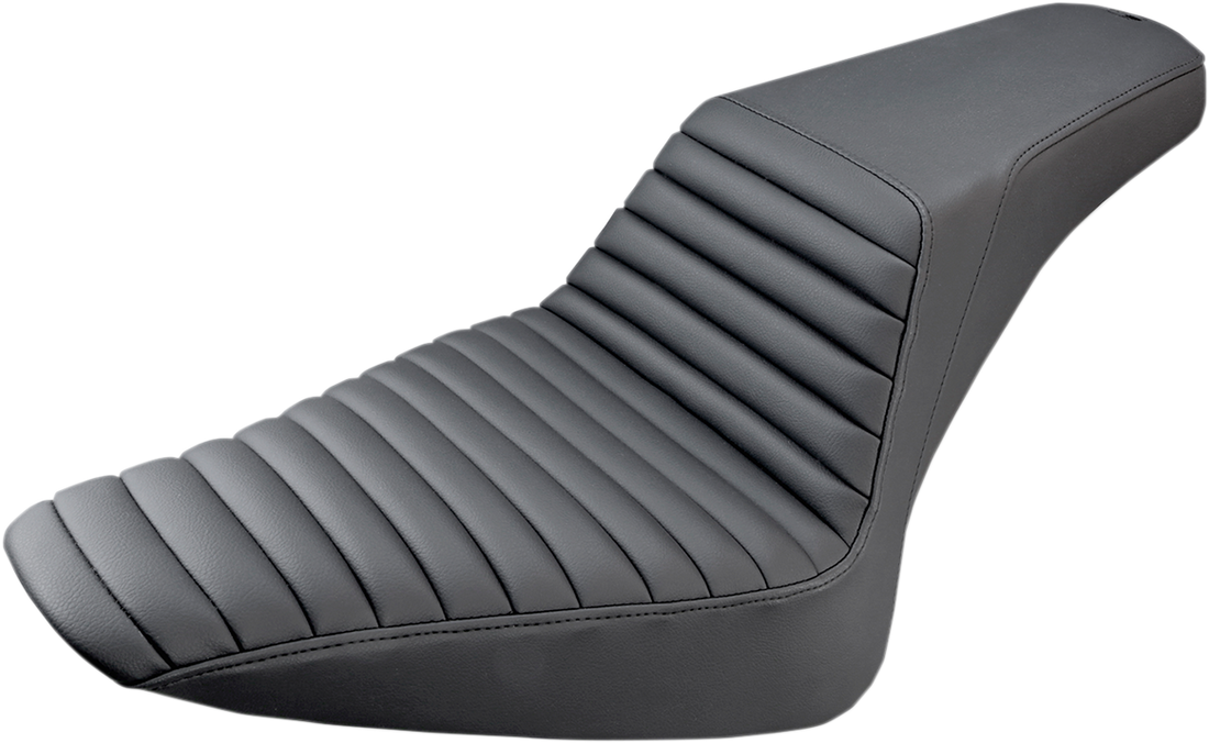 0801-1084 - SADDLEMEN Step-Up Seat - Front Tuck-n-Roll - Black - FLS 812-26-171