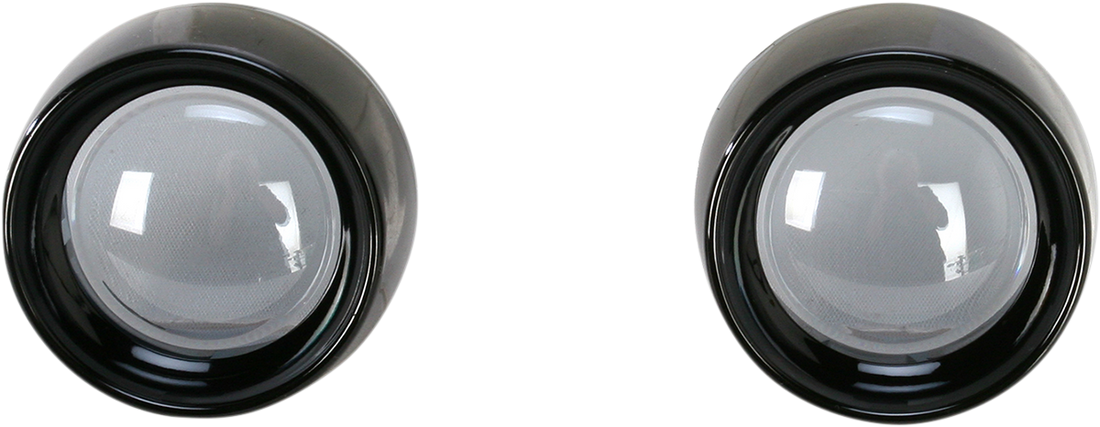 2040-1535 - KURYAKYN Deep Dish Bezels - Black/Smoke Lens 5480
