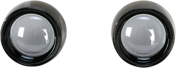 2040-1535 - KURYAKYN Deep Dish Bezels - Black/Smoke Lens 5480