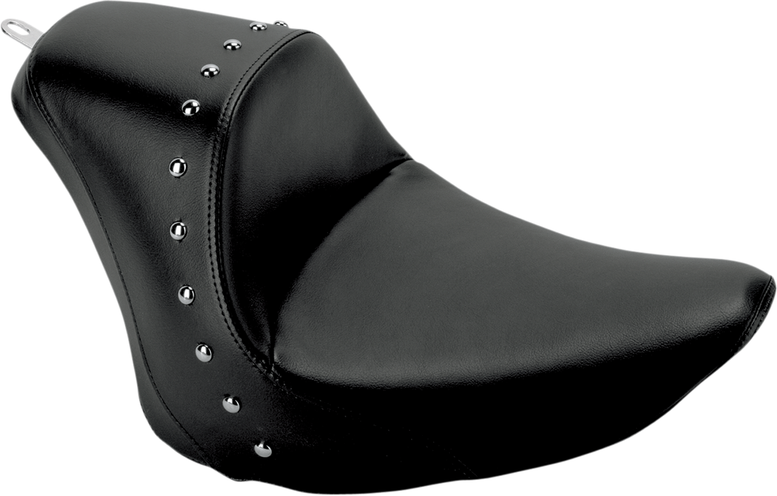 0802-0592 - SADDLEMEN Heels Down Solo Seat - Without Backrest - Studded - Black - FXST 806-12-0011