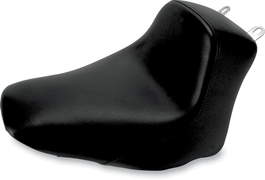 0802-0598 - SADDLEMEN Heels Down Solo Seat - Without Backrest - Plain - Black - FLSTC 806-15-0021