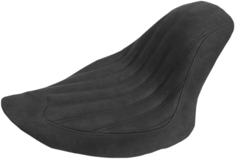 0802-0824 - SADDLEMEN Knuckle Solo Seat - Ribbed - Black - FB 806-12-0023