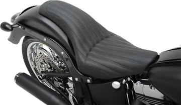 0802-0825 - SADDLEMEN Knuckle 2-Up Seat - Ribbed - Black 806-12-047K