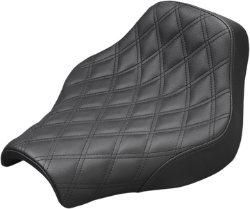 0802-0947 - SADDLEMEN Renegade Solo Seat - Lattice Stitched - Black 818-30-002LS