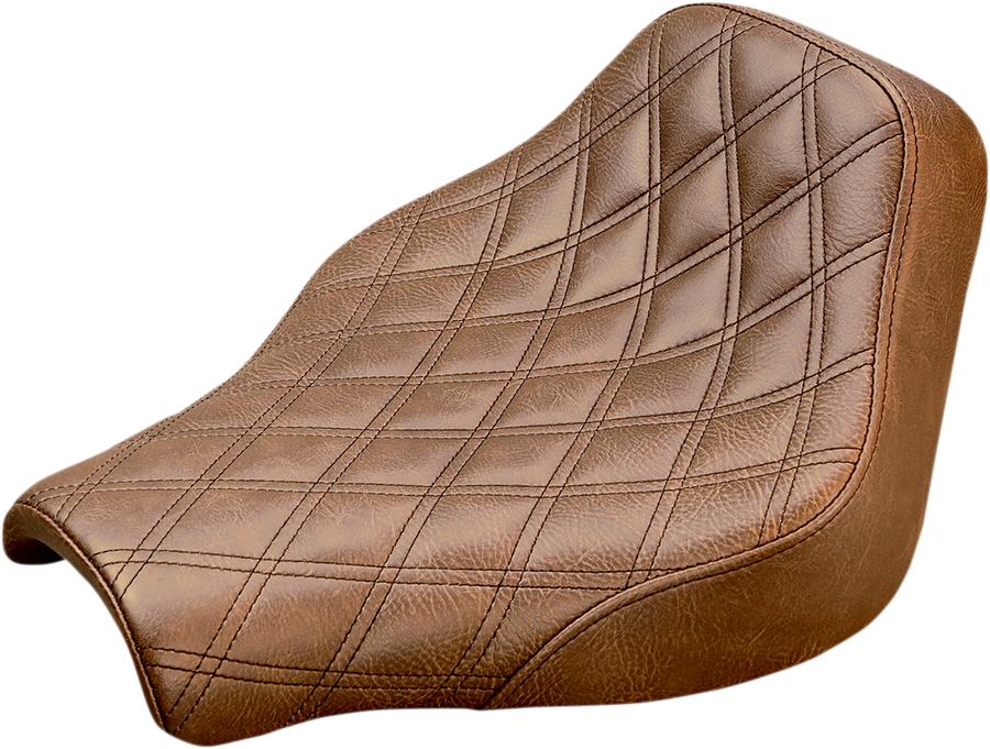 0802-0948 - SADDLEMEN Renegade Solo Seat - Lattice Stitched - Brown 818-30-002BLS