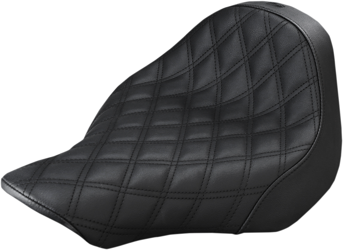 0802-0970 - SADDLEMEN Renegade Solo Seat - Lattice Stitched - Black - FXSB 813-27-002LS