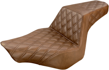 0802-0983 - SADDLEMEN Step-Up Seat - Full Lattice Stitch - Brown - FXSB 813-27-175BR