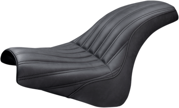 0802-1006 - SADDLEMEN Knuckle 2-Up Seat - Ribbed - Black 818-28-047K