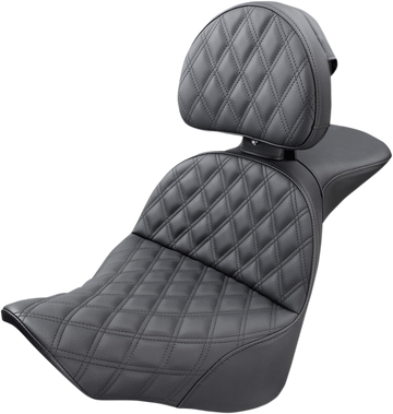0802-1023 - SADDLEMEN Explorer Seat - Lattice Stitched - Backrest 818-27-030LS