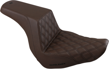 0802-1036 - SADDLEMEN Step-Up Seat - Front Lattice Stitch - Brown 818-29-172BR