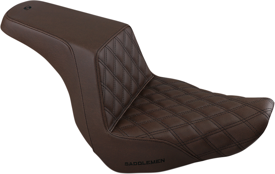 0802-1036 - SADDLEMEN Step-Up Seat - Front Lattice Stitch - Brown 818-29-172BR