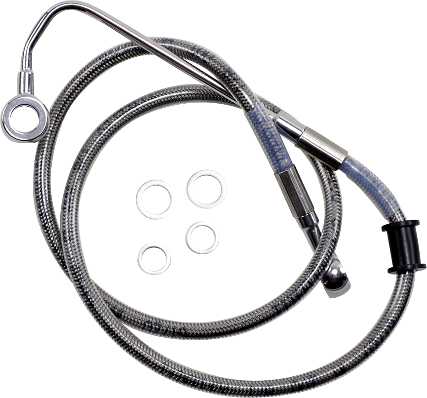 1741-5755 - DRAG SPECIALTIES Brake Line - +2" - Stainless Steel - '15-'17 Softail 618299-2